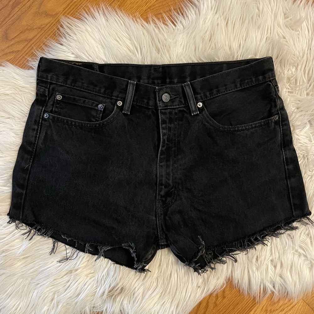 Levi’s 505 Black Denim Cut-Offs